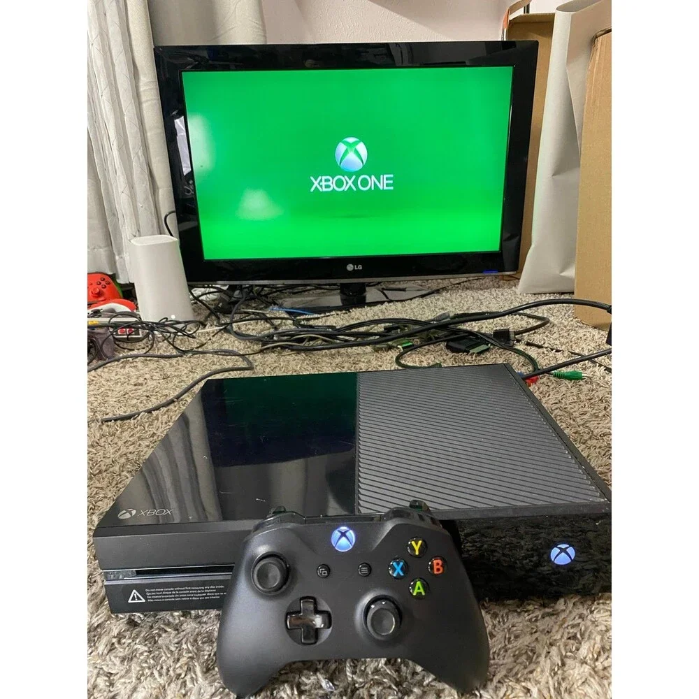 Microsoft Xbox One 500GB Console - Black Tested Works Controller w cords XB1 XOn